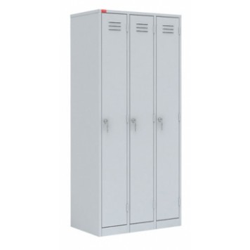 Шкаф трехсекционный металлический для одежды ШРМ-33 Пакс-металл